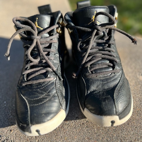 🏀 🐲☑️Nike Air Jordan XII / 12 | Retro Reptile 2019 | Midnight Black Gold White - Picture 16 of 16
